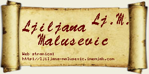 Ljiljana Malušević vizit kartica